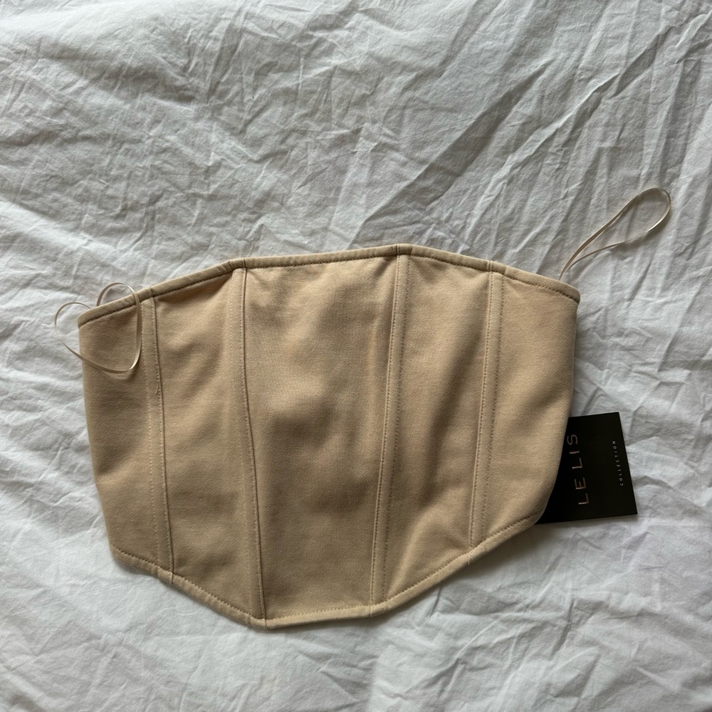 Le Lis Tan Corset Top